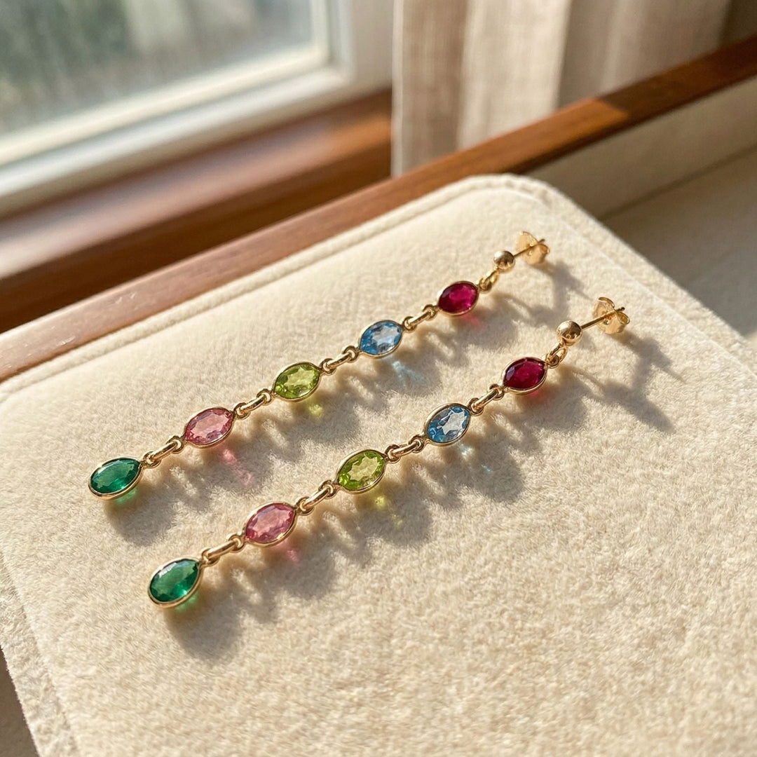 Multi Gemstone Earrings
