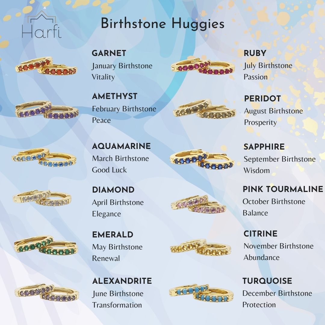 Birthstone Huggies