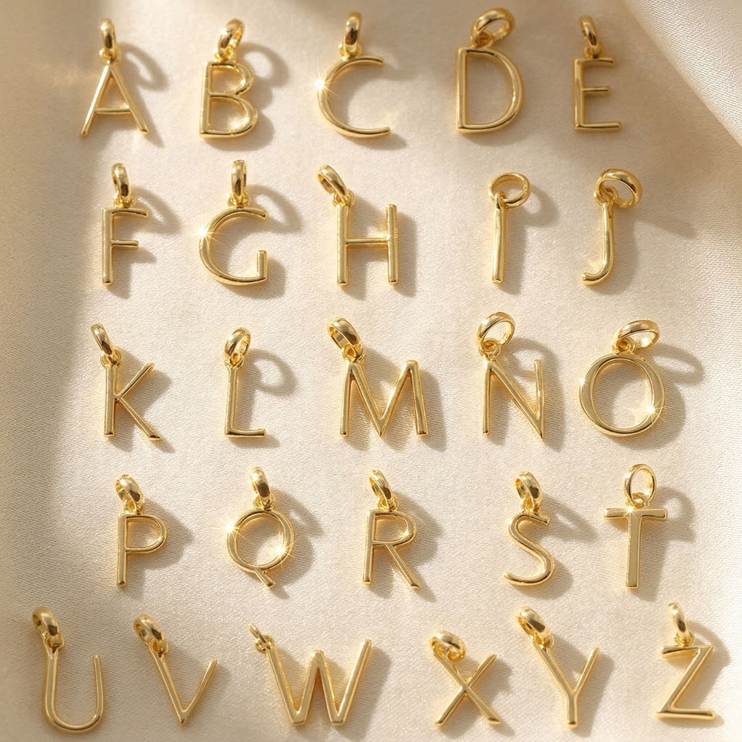 18ct Gold Vermeil Plated Amethyst Initial Necklace