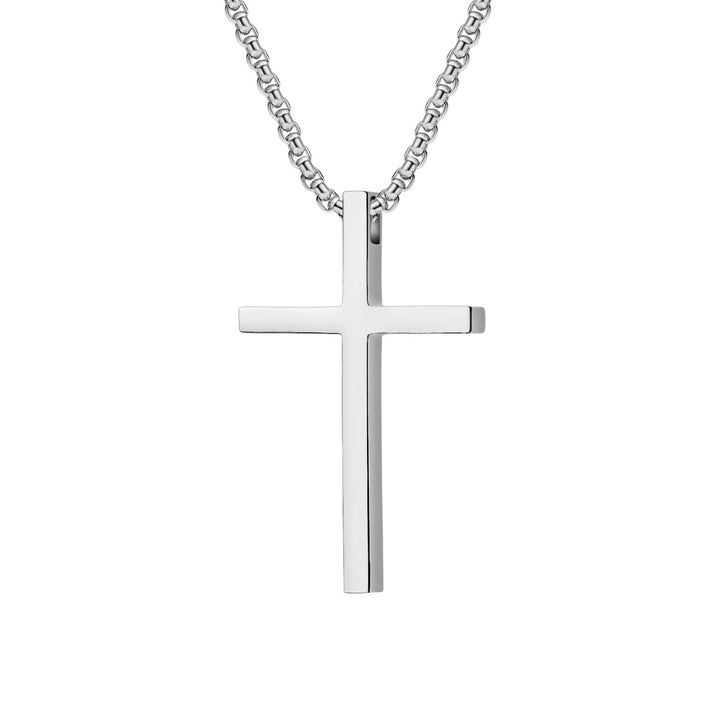 Silver Crucifix Cross Pendant Chain for Men