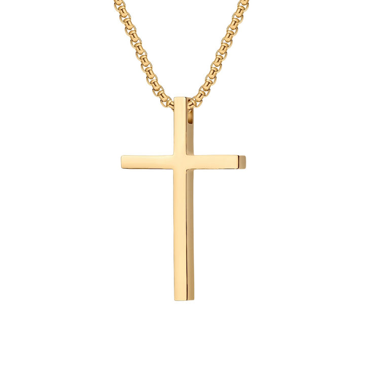 18ct Gold Plated Crucifix Cross Pendant Necklace for Men