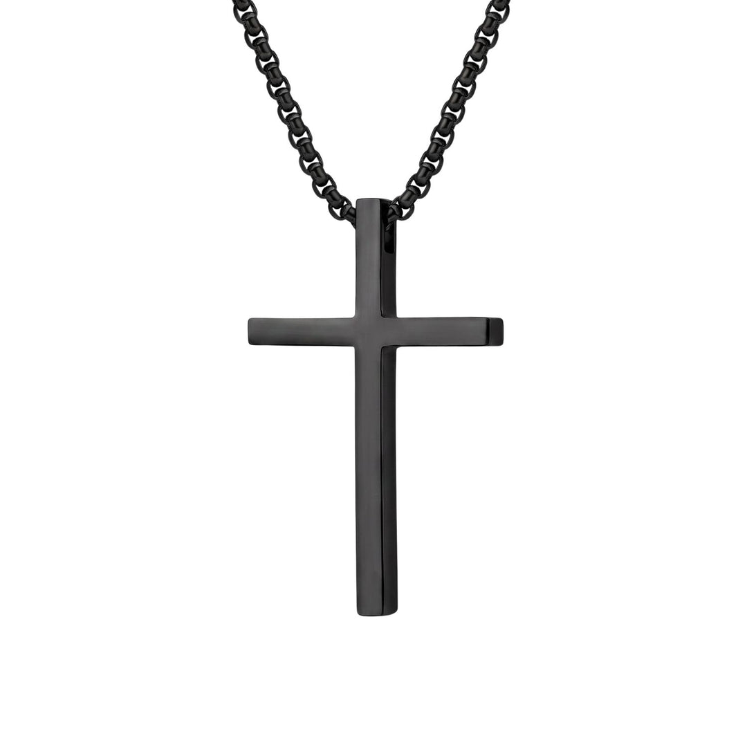Black Crucifix Cross Pendant Chain for Men