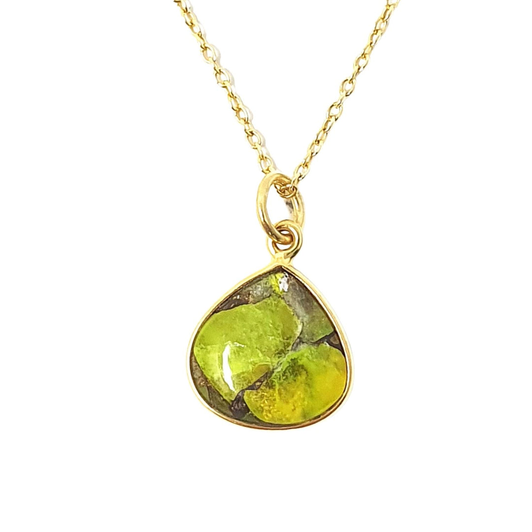 18ct Gold Vermeil Plated Peridot August Birthstone Necklace