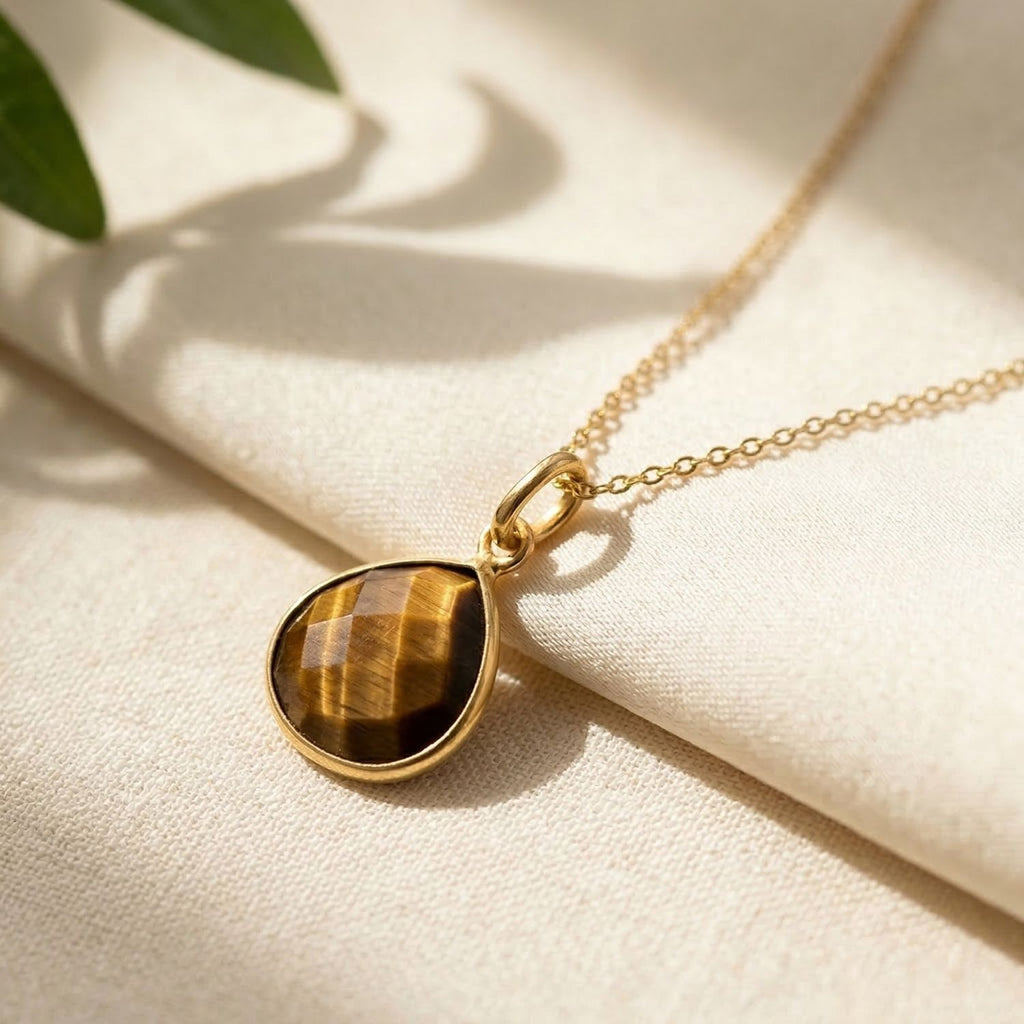 18ct Plated Protection Crystal Necklace
