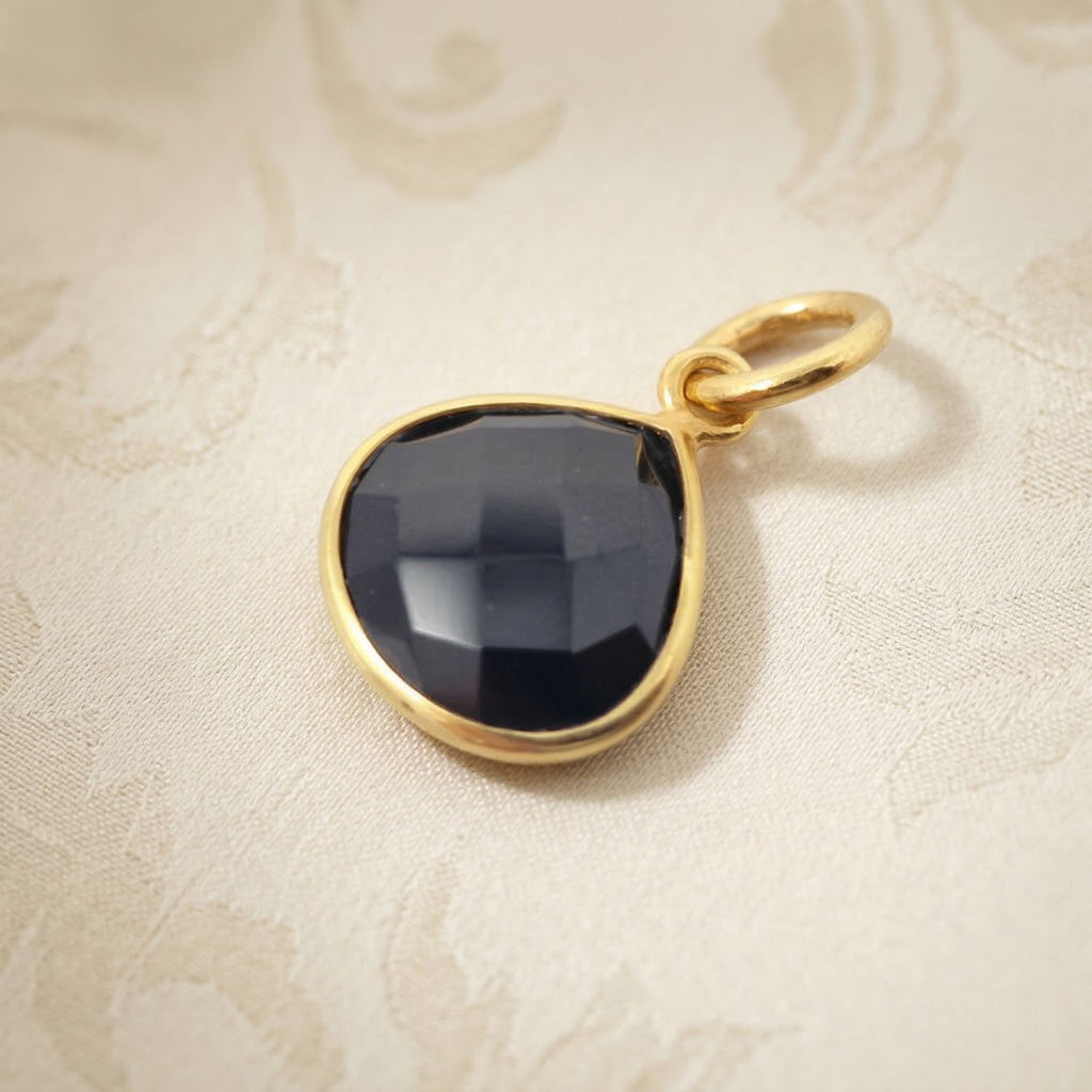 18ct Plated Heart Gemstone Pendant