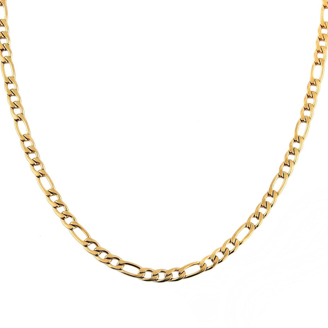 18ct Gold Plated Figaro Chain Necklace for Men