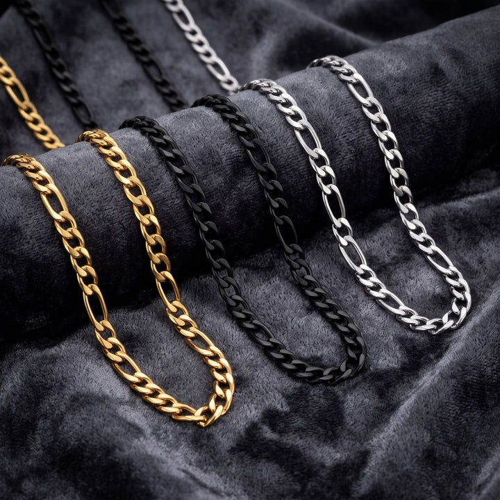 Silver Figaro Chain Necklace for Men