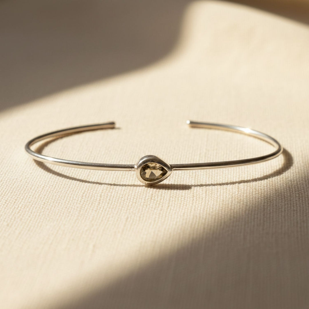 Alexandrite June Birthstone Sterling Silver Bangle
