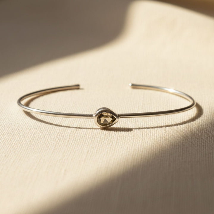 Alexandrite June Birthstone Sterling Silver Bangle
