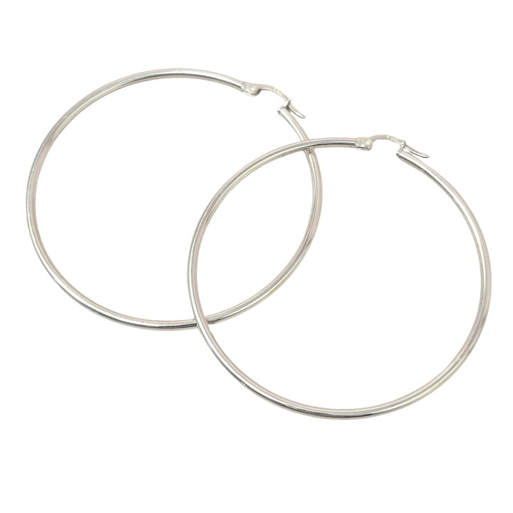 Extra Large Sterling Silver Hoop Earrings