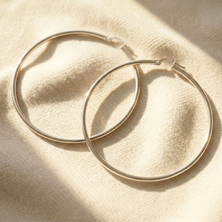 Extra Large Sterling Silver Hoop Earrings