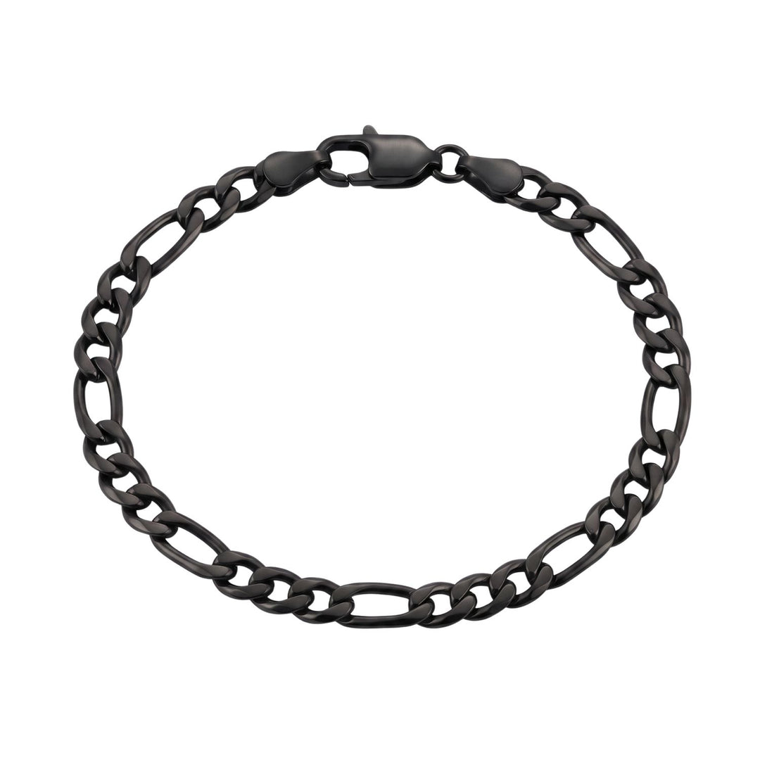 Black Figaro Chain Bracelet For Men