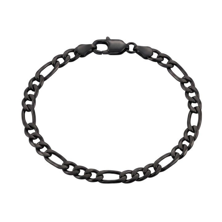 Black Figaro Chain Bracelet For Men