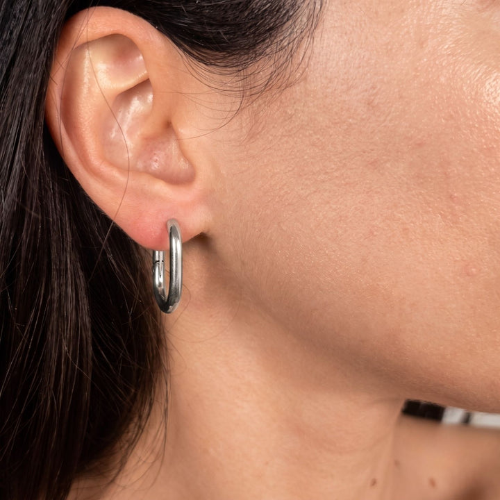 Silver Convertible Paperclip Drop Earrings