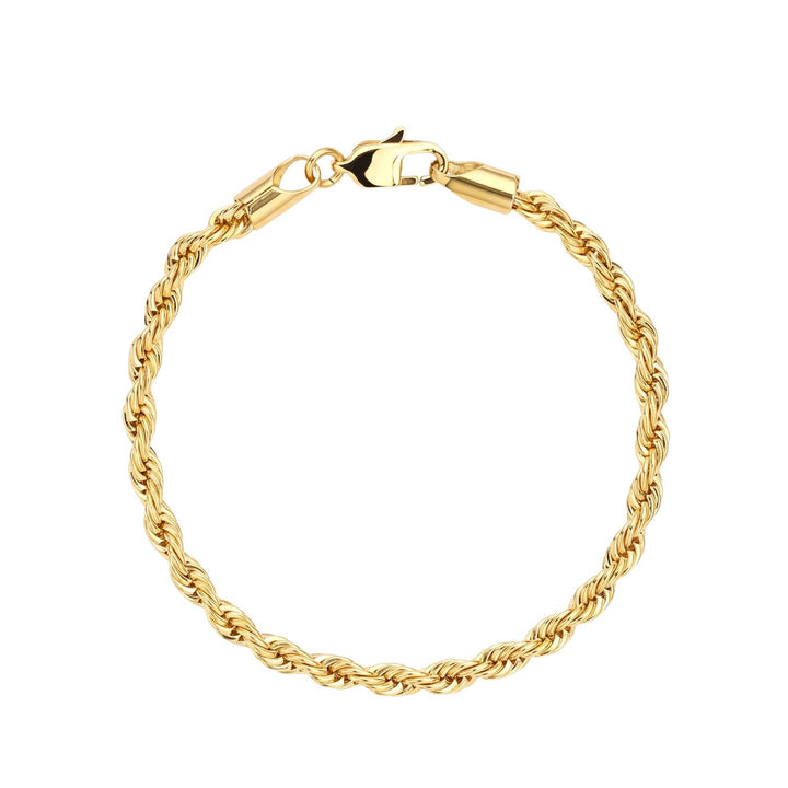 18ct Gold Plated Rope Chain Bracelet for Men