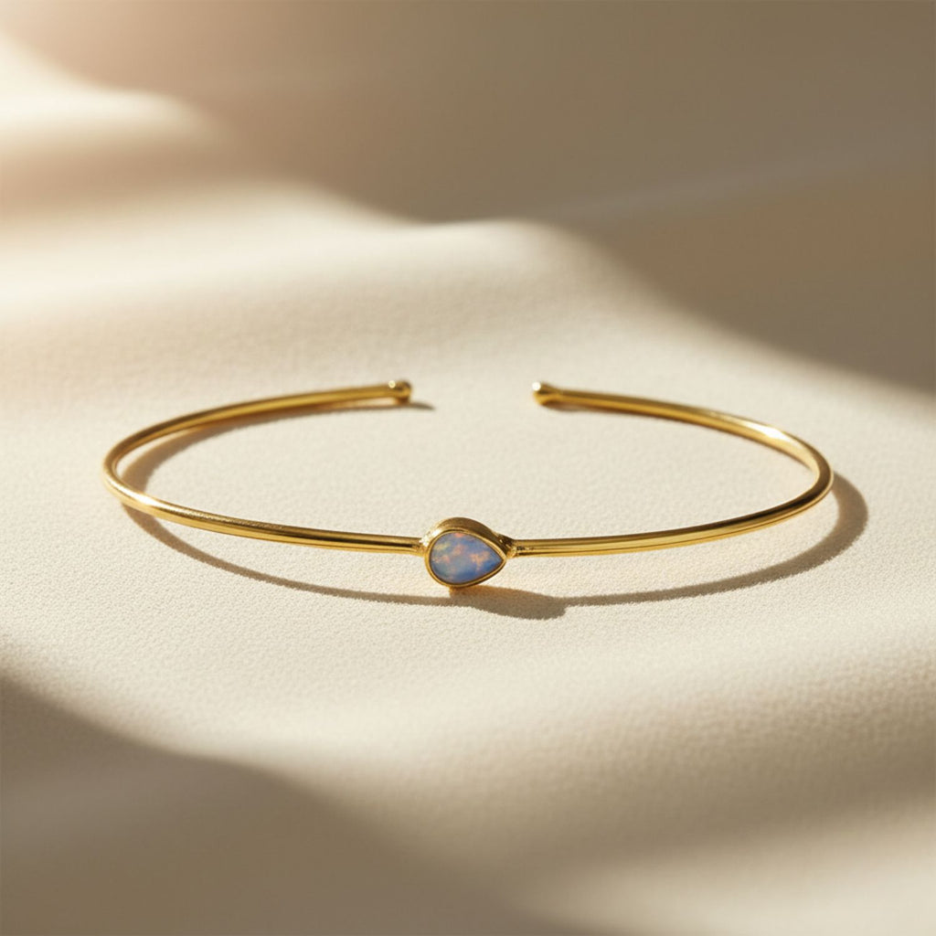 Crystal Vermeil Plated Bangle
