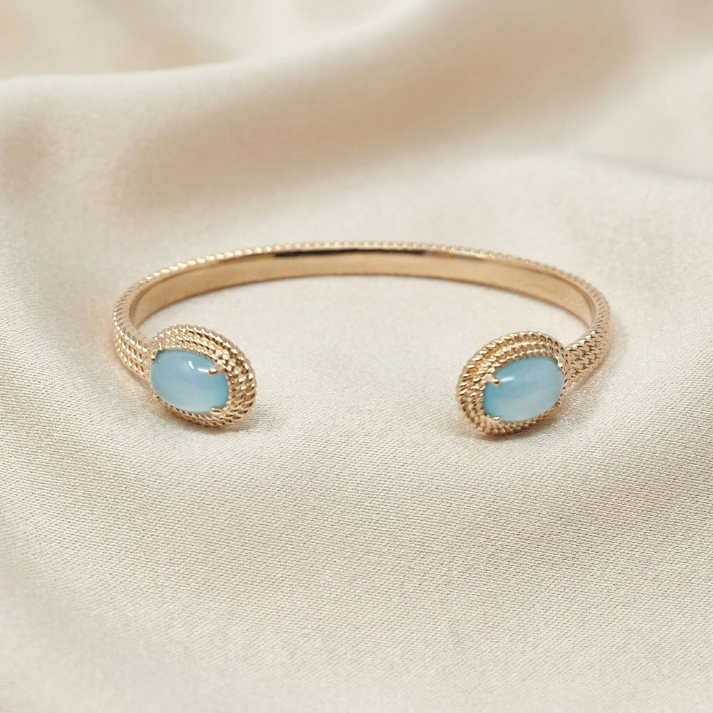 18ct Plated Agate Bangle