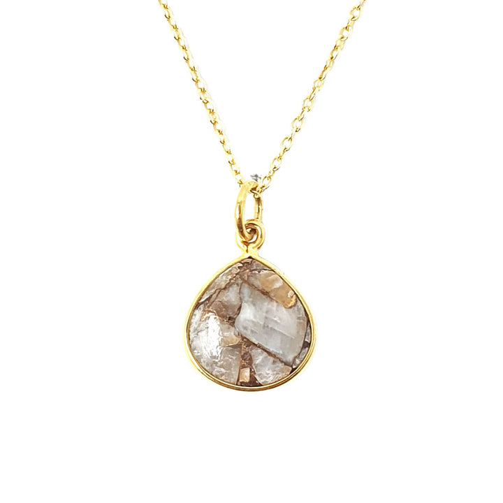 18ct Gold Vermeil Plated Herkimer Diamond April Birthstone Necklace