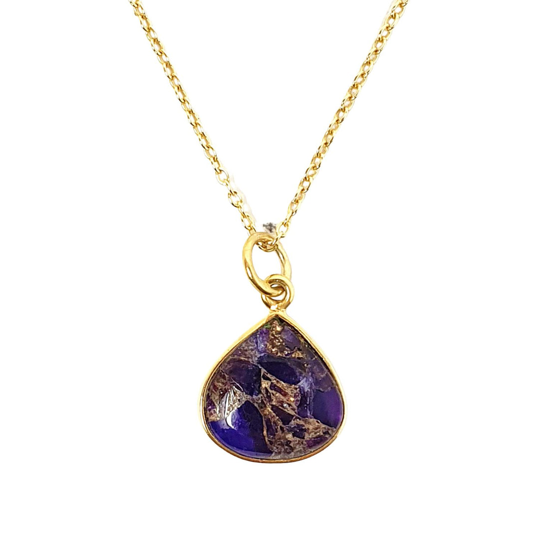 18ct Gold Vermeil Plated Amethyst February Birthstone Necklace
