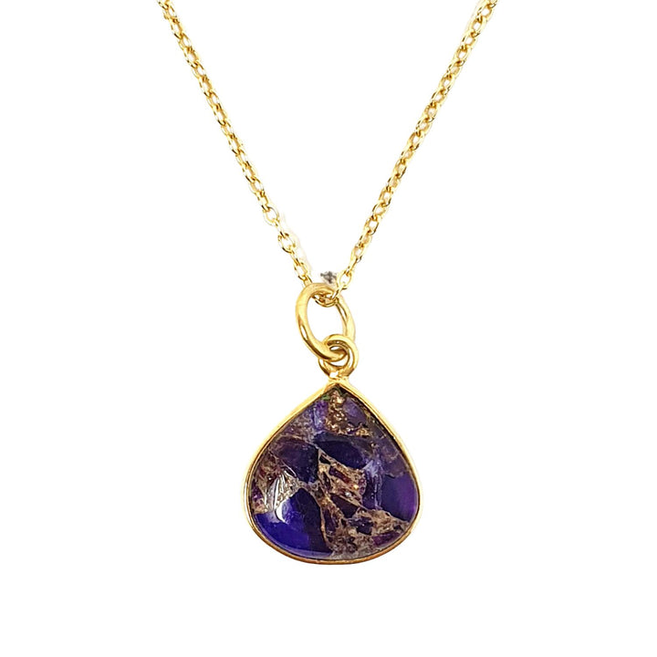 18ct Gold Vermeil Plated Amethyst February Birthstone Necklace