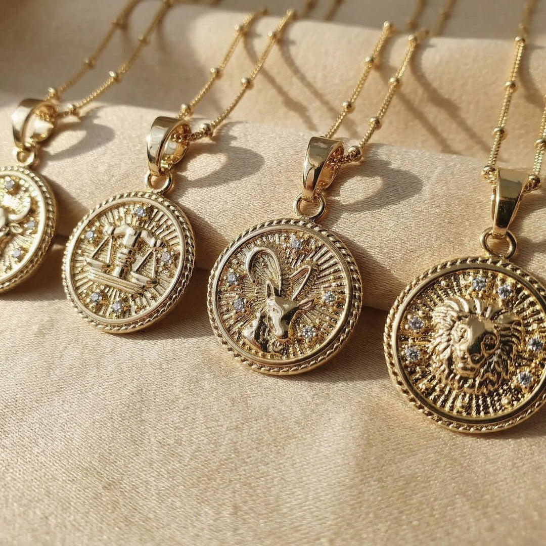 18ct Gold Plated Zodiac Pendant Charms