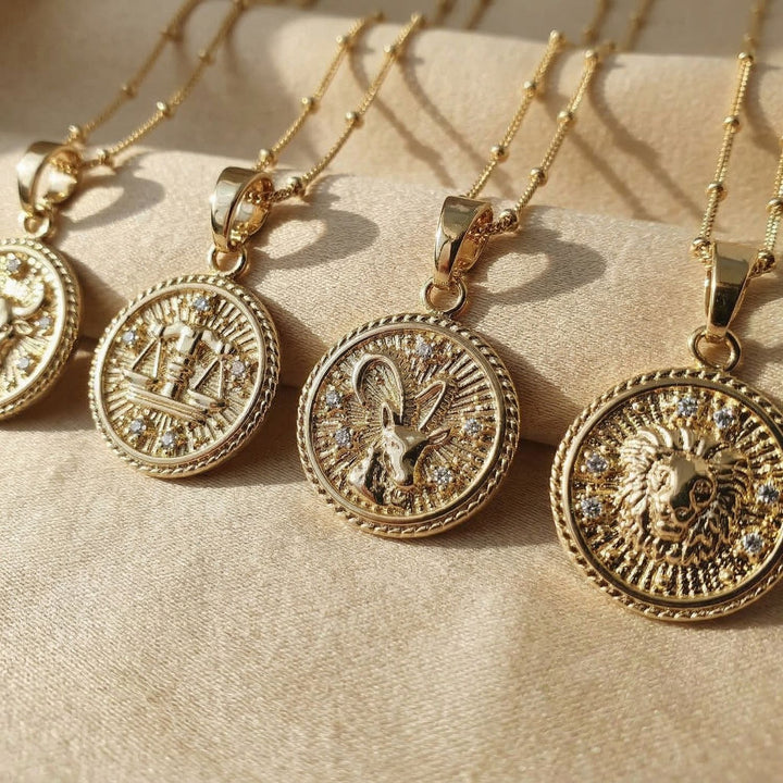 18ct Gold Plated Zodiac Pendant Charms