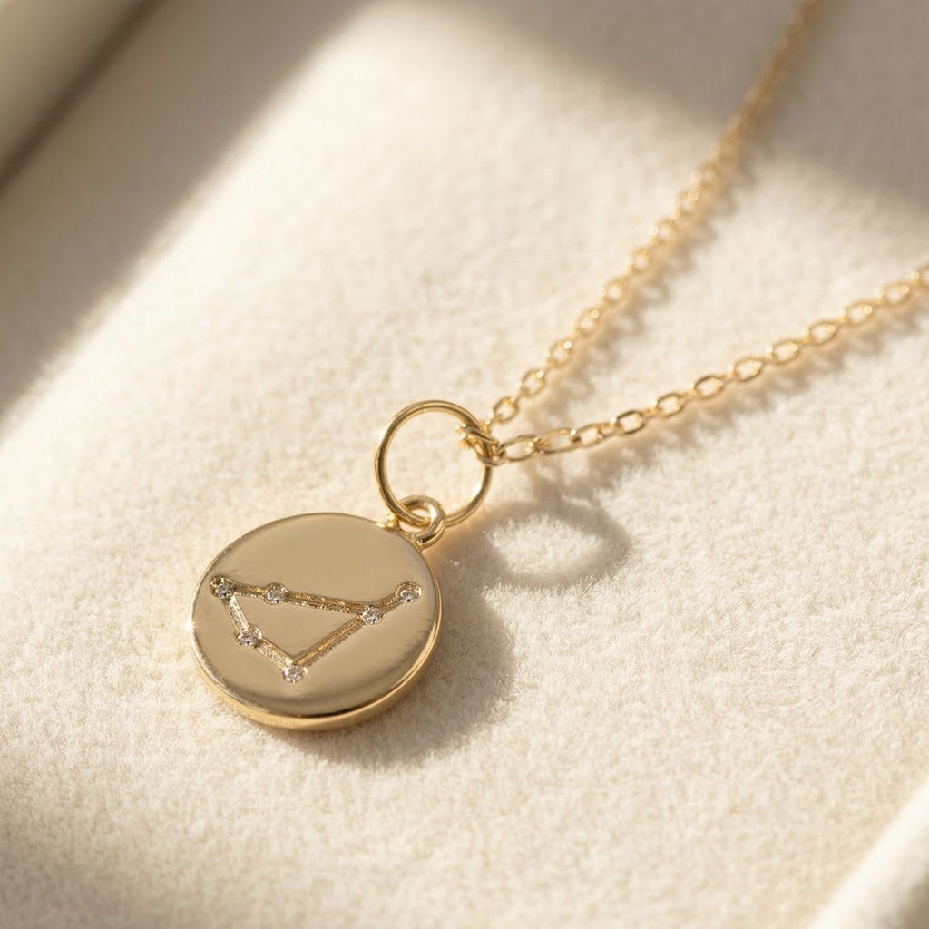 Capricorn Plated Constellation Star Map Pendant Charm Necklace