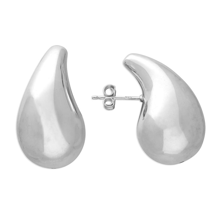 Statement Sterling Silver Teardrop Earrings