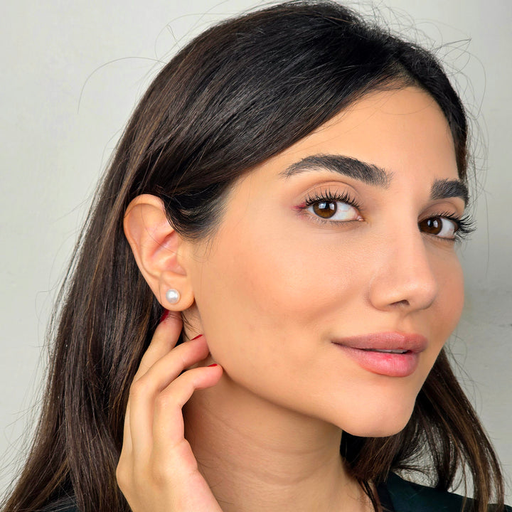 Handpicked Freshwater Gold Plated Pearl Stud Earrings