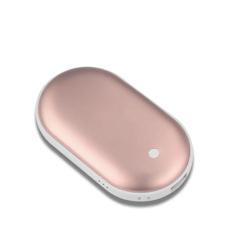 Winter Mini Hand Warmer with 2400mAh USB Rechargeable Power Pink