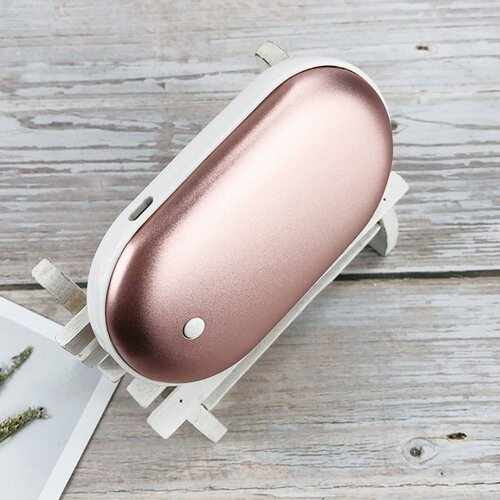 Winter Mini Hand Warmer with 2400mAh USB Rechargeable Power Pink