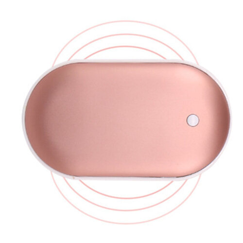 Winter Mini Hand Warmer with 2400mAh USB Rechargeable Power Pink