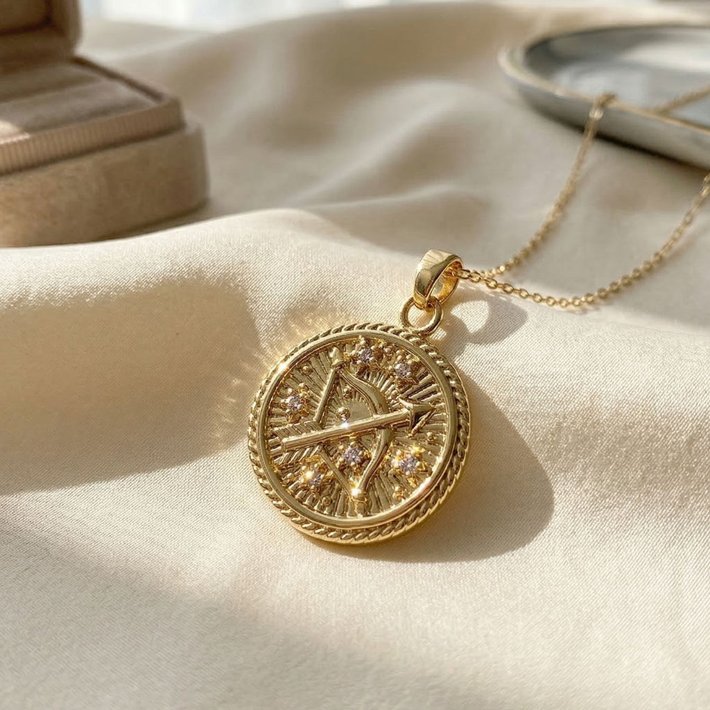 Sagittarius Plated Zodiac Astrology Pendant Charm Necklace